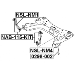 Fastening Bolt Axle Bracket - FEBEST 0298002