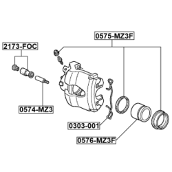 Spring Disc Brake Pad - FEBEST 0303001