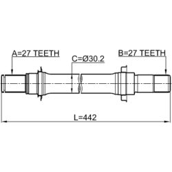 Drive Shaft - FEBEST 0312CL7ATRH