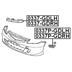 Mounting Bracket Bumper - FEBEST 0337GDRH