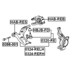 Fastening Bolt Control Arm - FEBEST 0398001