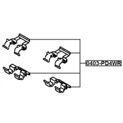 Accessory Kit Disc Brake Pad - FEBEST 0403PD4WR