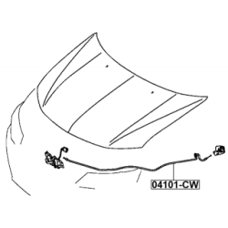 Bonnet Cable - FEBEST 04101CW