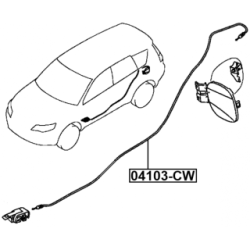 Cable Pull Fuel Filler Cap Flap Unit - FEBEST 04103CW