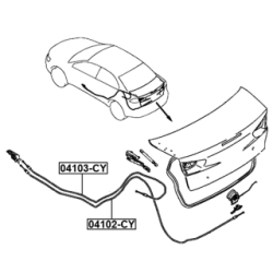Cable Pull Fuel Filler Cap Flap Unit - FEBEST 04103CY