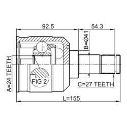 Joint Kit Drive Shaft - FEBEST 0411EA