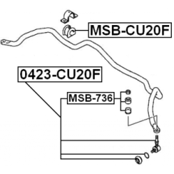 Link Coupling Rod Stabiliser Bar - FEBEST 0423CU20F