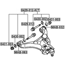 Camber Correction Screw - FEBEST 0429012KIT