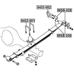 Fastening Set Leaf Spring - FEBEST 0433001