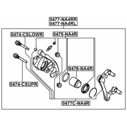 Guide Bolt Brake Caliper - FEBEST 0474CSLOWR