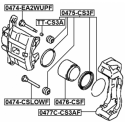 Guide Bolt Brake Caliper - FEBEST 0474EA2WUPF