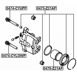 Piston Brake Caliper - FEBEST 0476Z21AF