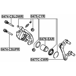 Brake Caliper Bracket Set - FEBEST 0477CCWR