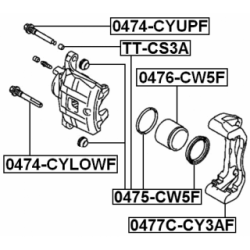Brake Caliper Bracket Set - FEBEST 0477CCY3AF