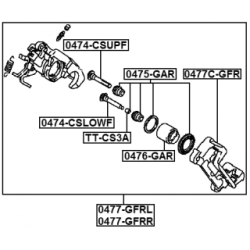 Brake Caliper Bracket Set - FEBEST 0477CGFR