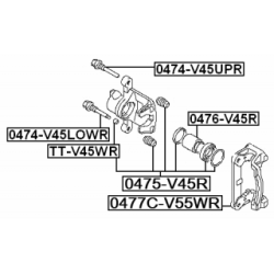 Brake Caliper Bracket Set - FEBEST 0477CV55WR