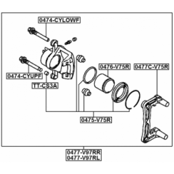 Brake Caliper Bracket Set - FEBEST 0477CV75R