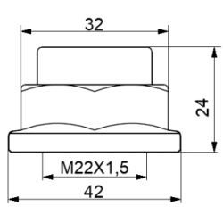 Nut Stub Axle - FEBEST 0498NHUB01