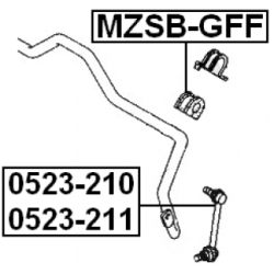 Link Coupling Rod Stabiliser Bar - FEBEST 0523210