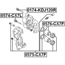 Guide Bolt Brake Caliper - FEBEST 0574CX7L