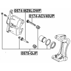 Guide Bolt Brake Caliper - FEBEST 0574MZ6LOWF