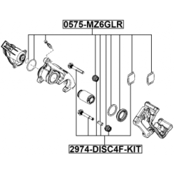 Repair Kit Brake Caliper - FEBEST 0575MZ6GLR