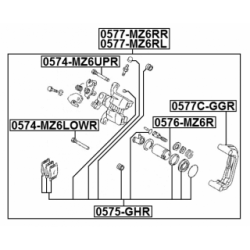 Brake Caliper Bracket Set - FEBEST 0577CGGR
