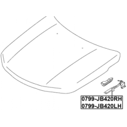 Hinge Bonnet - FEBEST 0799JB420LH