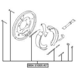 Accessory Kit Parking Brake Shoes - FEBEST 0804S10XRKIT