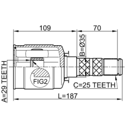 Joint Kit Drive Shaft - FEBEST 0811B9