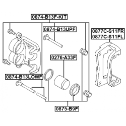 Guide Sleeve Kit Brake Caliper - FEBEST 0874B13FKIT