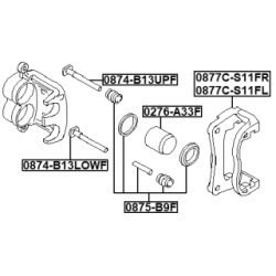 Guide Bolt Brake Caliper - FEBEST 0874B13LOWF