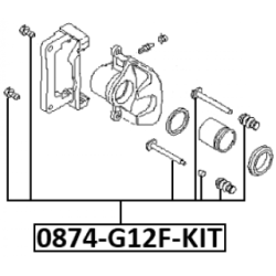 Guide Bolt Brake Caliper - FEBEST 0874G12FKIT