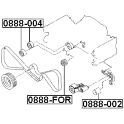 Deflection Guide Pulley Timing Belt - FEBEST 0888FOR
