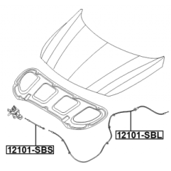 Bonnet Cable - FEBEST 12101SBL