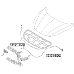 Bonnet Cable - FEBEST 12101SDS