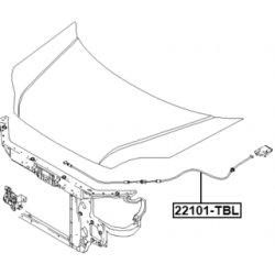 Bonnet Cable - FEBEST 12101TBL