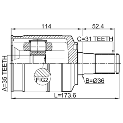 Joint Kit Drive Shaft - FEBEST 1211DMLH