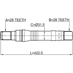 Drive Shaft - FEBEST 1212SFCMAT