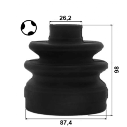 Bellow Drive Shaft - FEBEST 1215CM10T