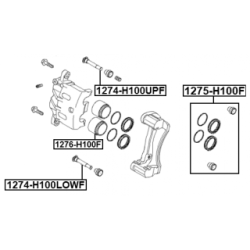 Guide Bolt Brake Caliper - FEBEST 1274H100UPF