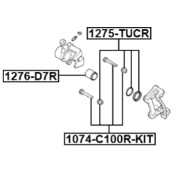 Piston Brake Caliper - FEBEST 1276D7R