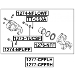 Brake Caliper - FEBEST 1277CFFRH