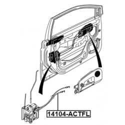 Cable Pull Door Release - FEBEST 14104ACTFL