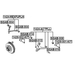 Control Trailing Arm Wheel Suspension - FEBEST 1424ACTFLL