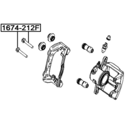 Guide Bolt Brake Caliper - FEBEST 1674212F