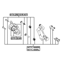 Brake Caliper Bracket Set - FEBEST 1677C906RL