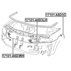 Bonnet Cable - FEBEST 17101A8D3RH