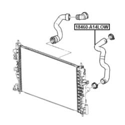 Radiator Hose - FEBEST 18460A14LOW