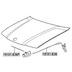 Bonnet Cable - FEBEST 19101E36F